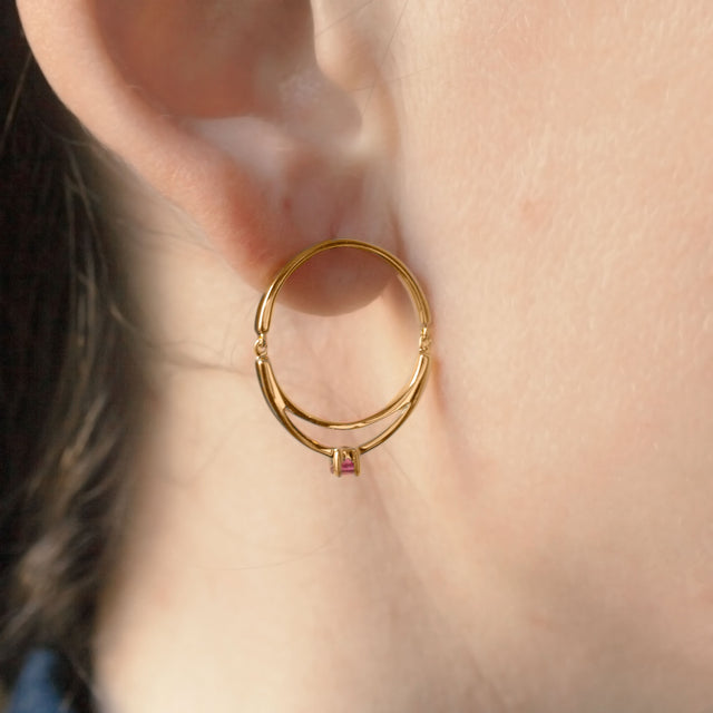 Boucles d'oreilles bague articulée