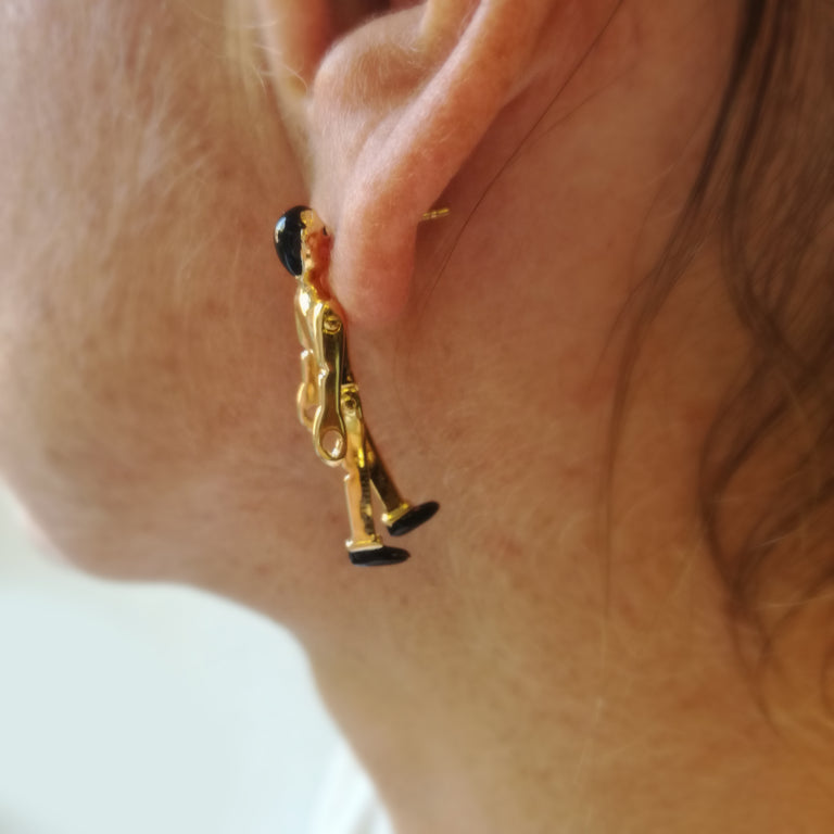 Golden Pinocchio earrings