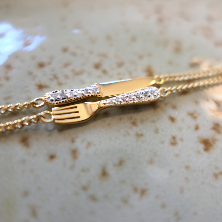 Precious cutlery necklace