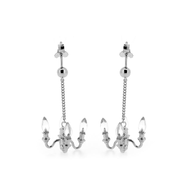 Silver mini chandelier earrings